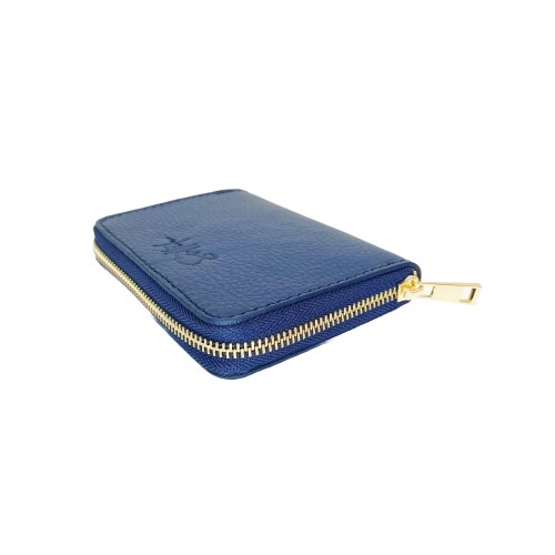 Portafoglio in Pelle Blu Notte