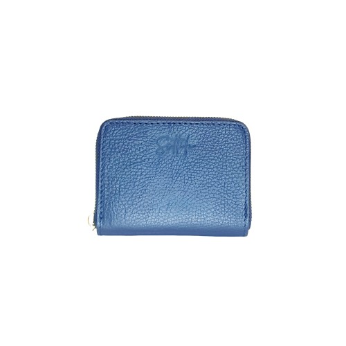 Portafoglio in Pelle Blu Notte