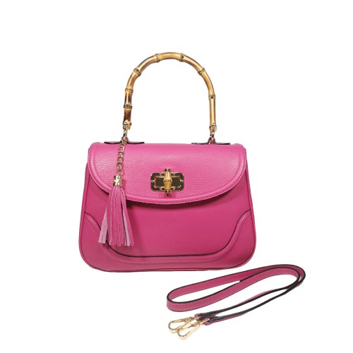 Borsa in Pelle Luxury Fucsia Africa