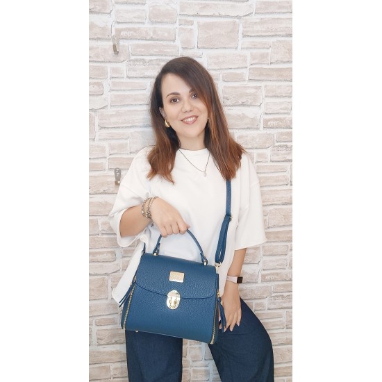 Borsa Bauletto Blu Petrolio Alessandra Borsa Bauletto Blu Petrolio Alessandra