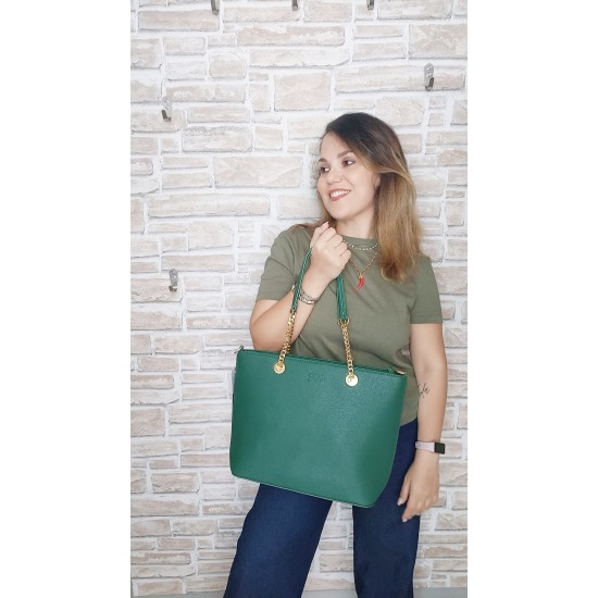 Borsa in Ecopelle Verde Arianna Borsa in Ecopelle Verde Arianna