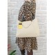 Borsa in Ecopelle e Pochette Beige Asia Borsa in Ecopelle e Pochette Beige Asia