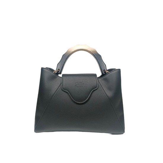 Borsa in Ecopelle e Pochette Nera Asia Borsa in Ecopelle e Pochette Nera Asia