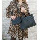 Borsa in Ecopelle e Pochette Nera Asia Borsa in Ecopelle e Pochette Nera Asia