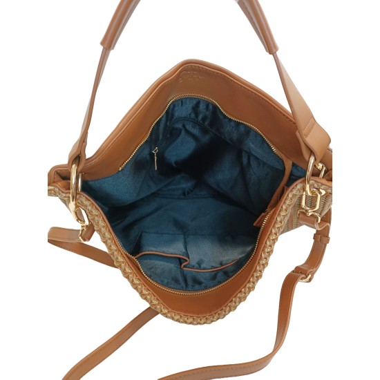 Borsa In Similpelle Cognac Chantal Big Borsa In Similpelle Cognac Chantal Big