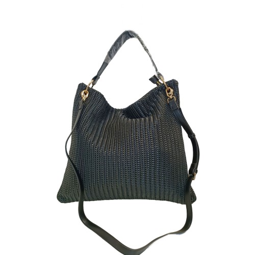Borsa in Similpelle Nera Chantal Big