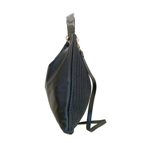 Borsa in Similpelle Nera Chantal Big