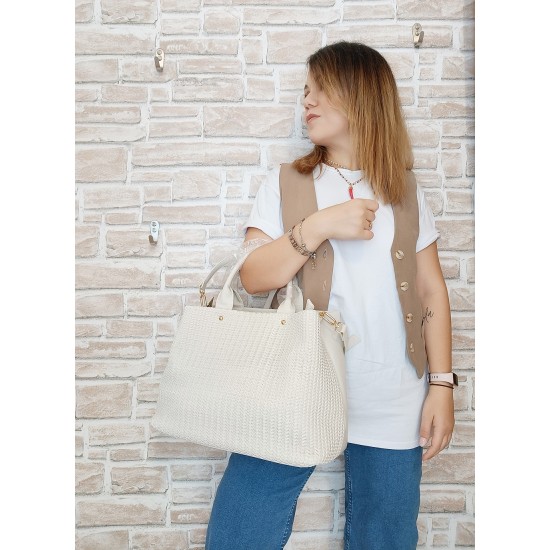 Borsa in Similpelle Beige Chantal Borsa in Similpelle Beige Chantal