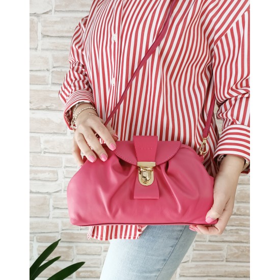 Borsa in Pelle Fucsia Dafne Borsa in Pelle Fucsia Dafne
