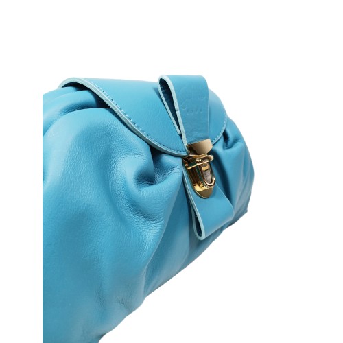 Borsa in Pelle Turchese Dafne