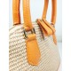 Borsa in Pelle e Rafia Luxury Arancio Corallo Kenya Borsa in Pelle e Rafia Luxury Arancio Corallo Kenya