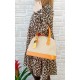 Borsa in Pelle e Rafia Luxury Arancio Corallo Kenya Borsa in Pelle e Rafia Luxury Arancio Corallo Kenya