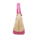 Borsa in Pelle e Rafia Luxury Fucsia Kenya Borsa in Pelle e Rafia Luxury Fucsia Kenya