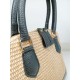 Borsa in Pelle e Rafia Luxury Nera Kenya Borsa in Pelle e Rafia Luxury Nera Kenya