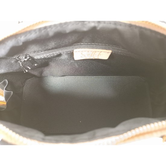 Borsa in Pelle e Rafia Luxury Nera Kenya Borsa in Pelle e Rafia Luxury Nera Kenya