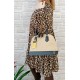 Borsa in Pelle e Rafia Luxury Nera Kenya Borsa in Pelle e Rafia Luxury Nera Kenya
