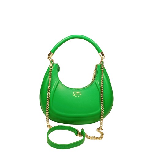 Borsa in Similpelle Verde Luna