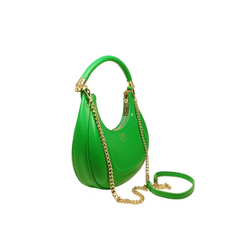 Borsa in Similpelle Verde Luna