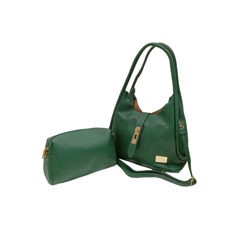 Borsa in Similpelle e Pochette Verde Marta