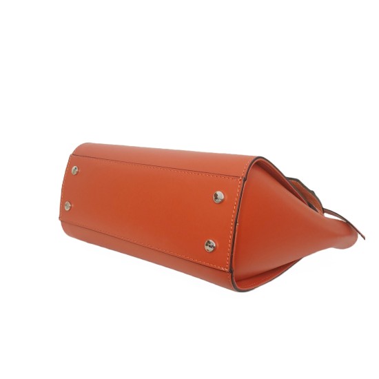 Borsa in Pelle Rossa Aranciato Melissa Borsa in Pelle Rossa Aranciato Melissa