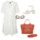 Borsa in Pelle Rossa Aranciato Melissa Borsa in Pelle Rossa Aranciato Melissa