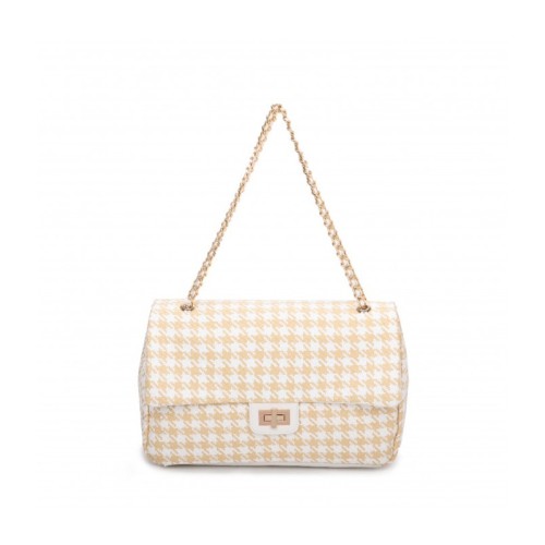Borsa Pied de Poule Beige Monica