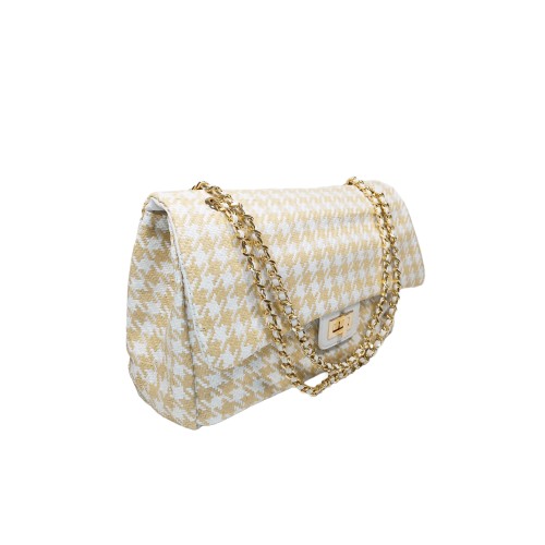 Borsa Pied de Poule Beige Monica