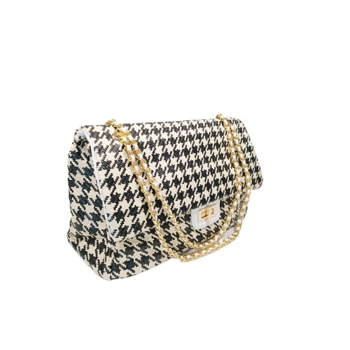 Borsa Pied de Poule Nera Monica