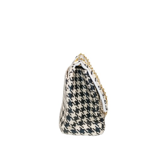 Borsa Pied de Poule Nera Monica Borsa Pied de Poule Nera Monica