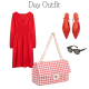 Borsa Pied de Poule Rosso Arancio Monica Borsa Pied de Poule Rosso Arancio Monica