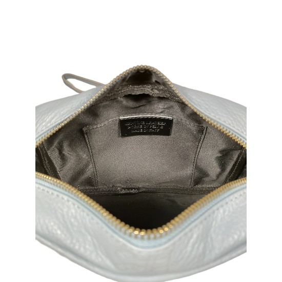 Borsa in Pelle e Juta Azzurra Paris Borsa in Pelle e Juta Azzurra Paris