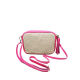 Borsa in Pelle e Juta Fucsia Paris Borsa in Pelle e Juta Fucsia Paris