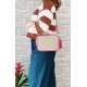 Borsa in Pelle e Juta Fucsia Paris Borsa in Pelle e Juta Fucsia Paris
