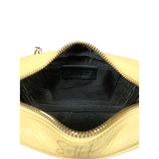 Borsa in Pelle e Juta Gialla Paris Borsa in Pelle e Juta Gialla Paris
