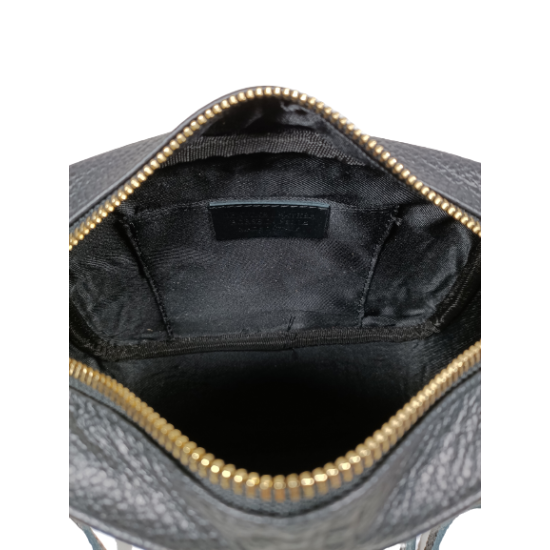 Borsa in Pelle e Juta Nera Paris Borsa in Pelle e Juta Nera Paris