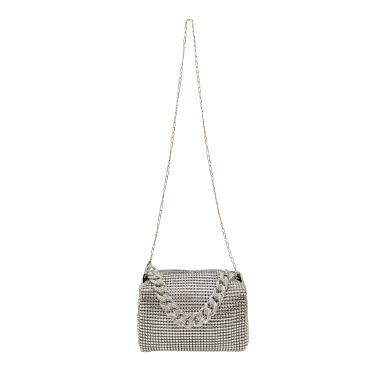 Borsetta Strass Silver Patty Borsetta Strass Silver Patty