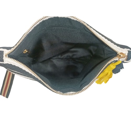Pochette Mare in Tela Blu Scuro Summer