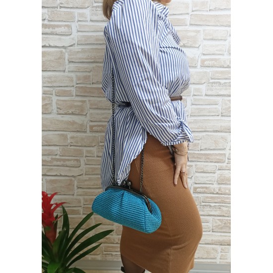 Pochette in Rafia Azzurra Nuvola Pochette in Rafia Azzurra Nuvola