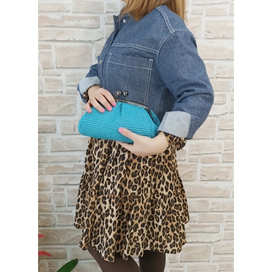 Pochette in Rafia Azzurra Nuvola Pochette in Rafia Azzurra Nuvola