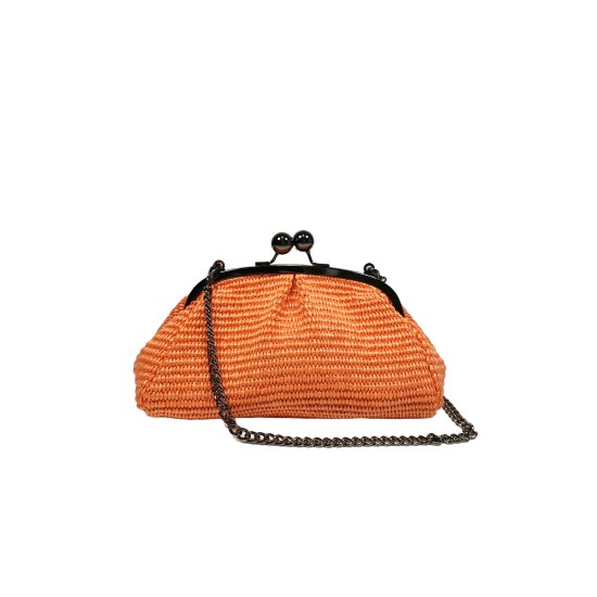 Pochette in Rafia Arancione Nuvola Pochette in Rafia Arancione Nuvola