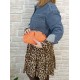 Pochette in Rafia Arancione Nuvola Pochette in Rafia Arancione Nuvola