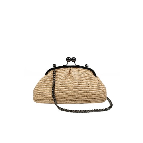 Pochette in Rafia Sabbia Nuvola