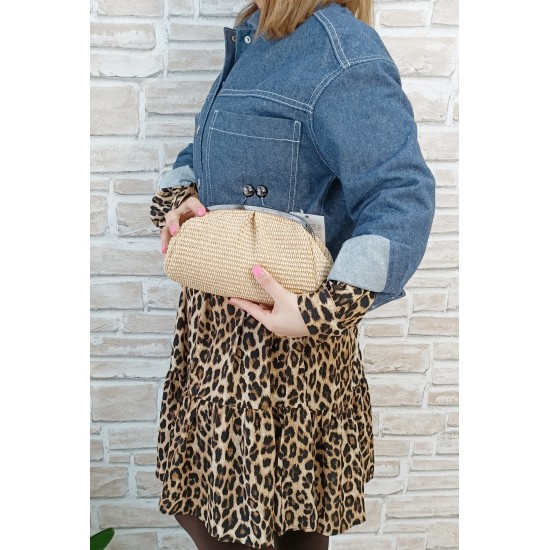Pochette in Rafia Sabbia Nuvola Pochette in Rafia Sabbia Nuvola