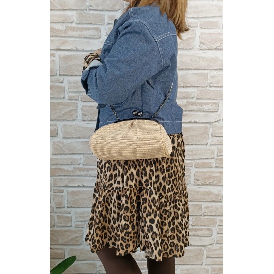 Pochette in Rafia Sabbia Nuvola Pochette in Rafia Sabbia Nuvola