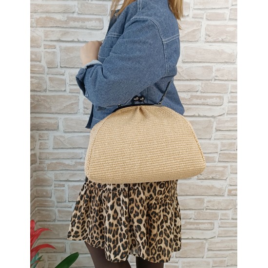 Pochette in Rafia Big Sabbia Nuvola Pochette in Rafia Big Sabbia Nuvola