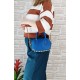 Borsetta in Ecopelle Blu Poppy Borsetta in Ecopelle Blu Poppy