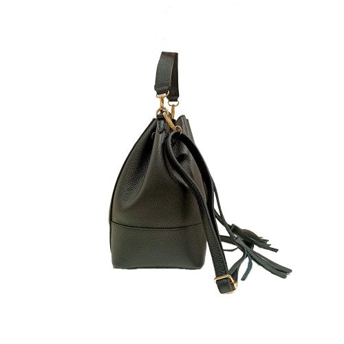 Secchiello in Pelle Nero Barbara