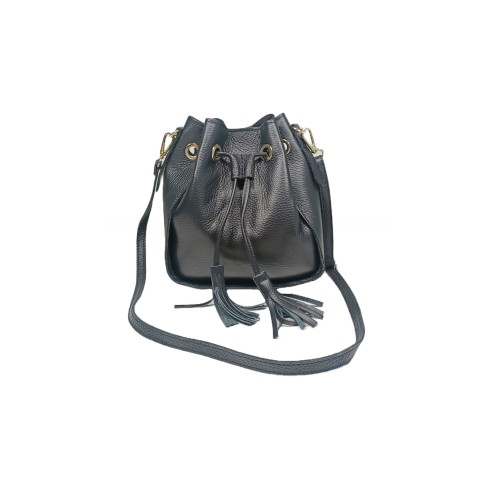 Secchiello in Pelle Nero Dallas