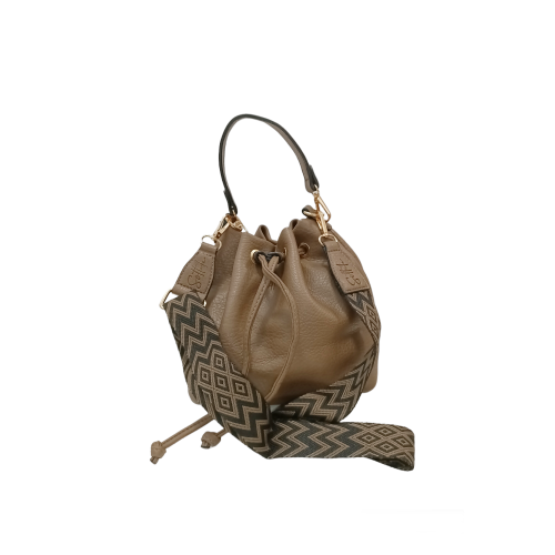 Secchiello in Similpelle Fango Sally