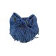 Secchiello in Pelle Scamosciata Blu Denim Texas Secchiello in Pelle Scamosciata Blu Denim Texas